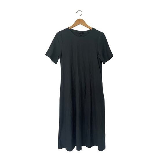 Eileen Fisher Stretch Crepe Crewneck Dress Size Medium - Picture 1 of 4